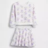 Baby & Kleinkind-Set aus Vintagesoft mit Blumenmuster (Skort-Set)