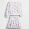 Baby & Kleinkind-Set aus Vintagesoft mit Blumenmuster (Skort-Set)