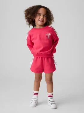 Baby & Kleinkind-Set aus Vintagesoft-Sweatshirt mit Schleifenlogo