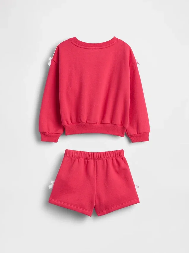 Baby & Kleinkind-Set aus Vintagesoft-Sweatshirt mit Schleifenlogo