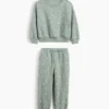 Baby & Kleinkind-Set aus Vintagesoft-Sweatshirtstoff mit Blumenmuster