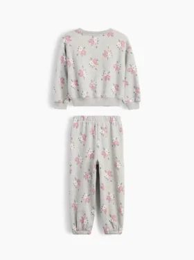 Baby & Kleinkind-Set aus Vintagesoft-Sweatshirtstoff mit Blumenmuster