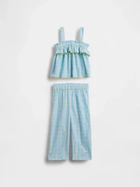 Baby & Kleinkind-Set mit Zitronen-Gingham-Muster
