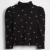 Baby & Kleinkind-Shirt mit Puffärmeln, Rippstrick und Stehkragen