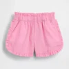 Baby & Kleinkind-Shorts aus Leinen-Baumwoll-Mischung mit Rüschen und Delfin-Motiv