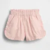 Baby & Kleinkind-Shorts aus Leinen-Baumwoll-Mischung mit Rüschen und Delfin-Motiv