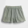 Baby & Kleinkind-Shorts zum Hineinschlüpfen mit Lochstickerei am Saum