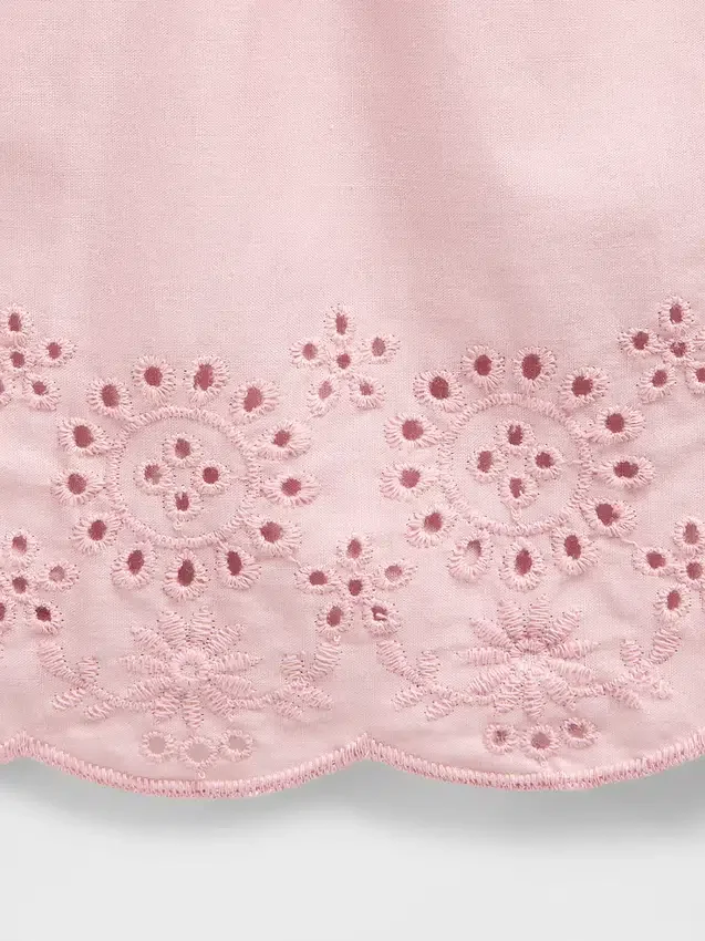 Baby & Kleinkind-Shorts zum Hineinschlüpfen mit Lochstickerei am Saum