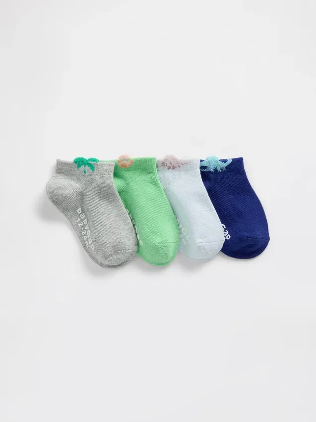 Baby & Kleinkind-Socken mit Dinosaurier-Motiv (4er-Pack)