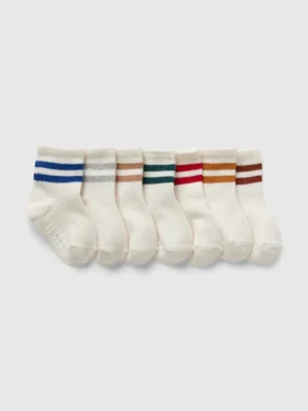 Baby & Kleinkind-Socken mit Varsity-Streifen (7er-Pack)