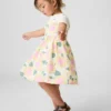Baby & Kleinkind-Sommerkleid aus Baumwollgaze mit Sonnenblumenmuster