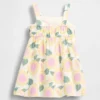 Baby & Kleinkind-Sommerkleid aus Baumwollgaze mit Sonnenblumenmuster
