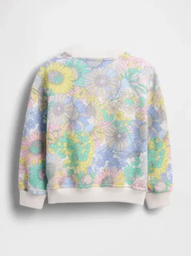 Baby & Kleinkind-Sweatshirt aus Vintagesoft-Frottee mit Blumenmuster