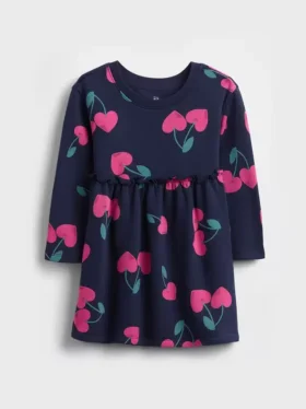 Baby & Kleinkind-Sweatshirtkleid mit Rüschen an der Taille