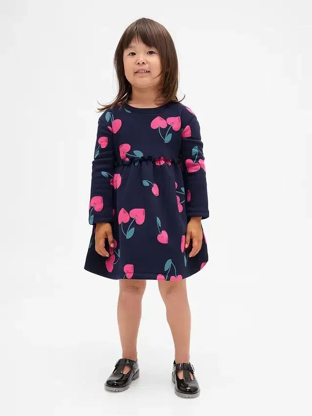 Baby & Kleinkind-Sweatshirtkleid mit Rüschen an der Taille
