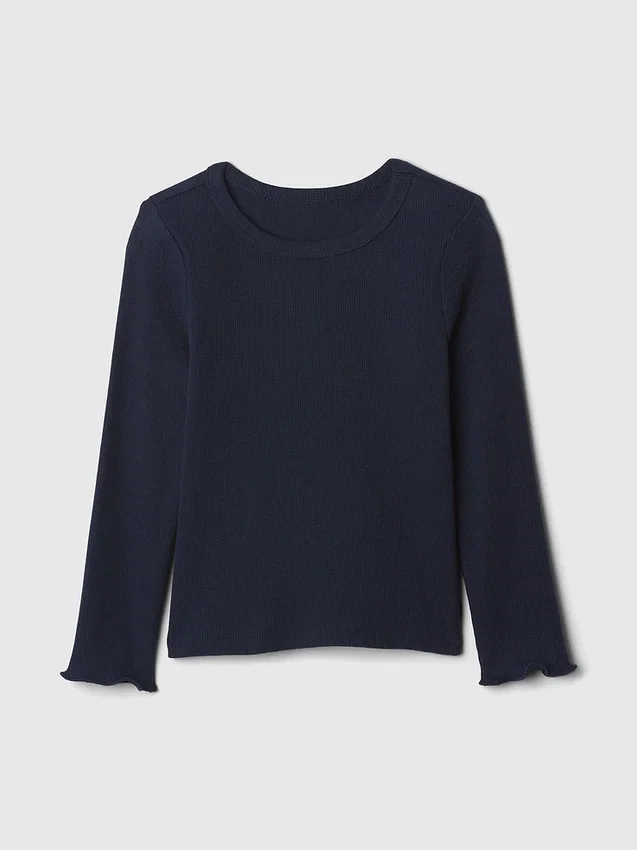 Baby- & Kleinkind-T-Shirt aus geripptem Strick zum Kombinieren