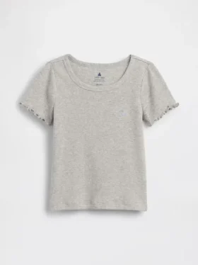 Baby- & Kleinkind-T-Shirt aus geripptem Strick zum Kombinieren
