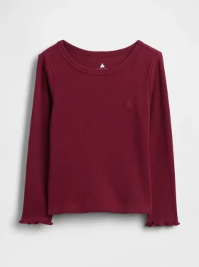 Baby- & Kleinkind-T-Shirt aus geripptem Strick zum Kombinieren