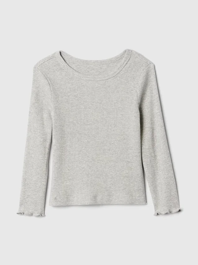 Baby- & Kleinkind-T-Shirt aus geripptem Strick zum Kombinieren