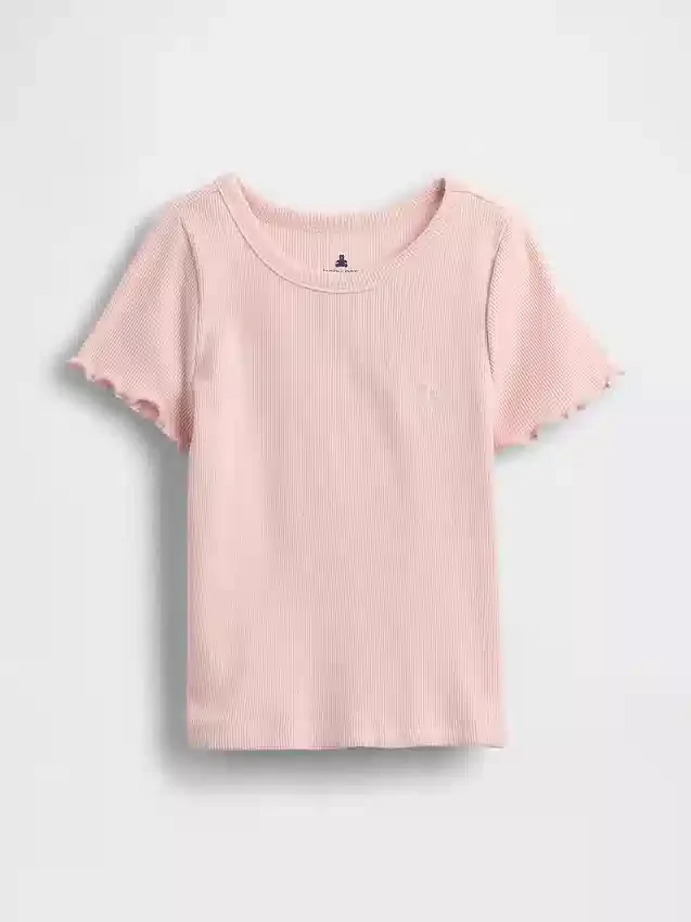 Baby- & Kleinkind-T-Shirt aus geripptem Strick zum Kombinieren