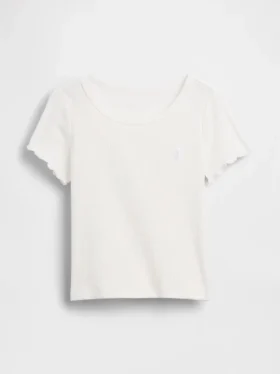 Baby- & Kleinkind-T-Shirt aus geripptem Strick zum Kombinieren