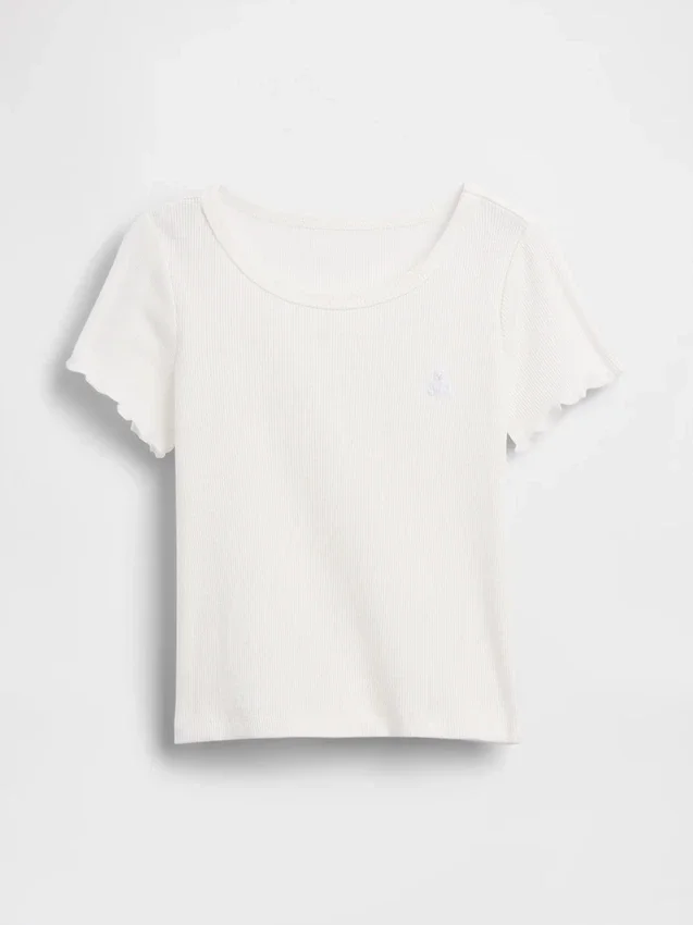 Baby- & Kleinkind-T-Shirt aus geripptem Strick zum Kombinieren