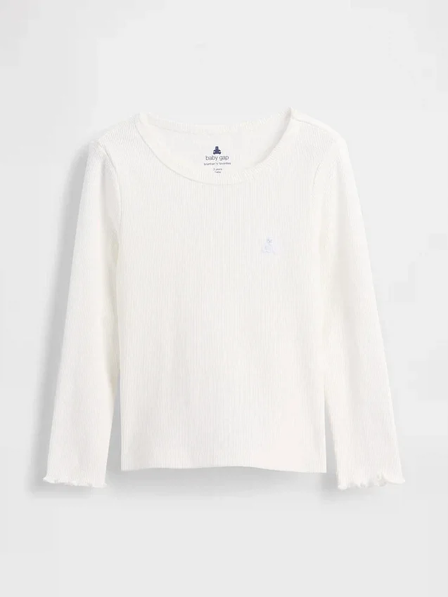 Baby- & Kleinkind-T-Shirt aus geripptem Strick zum Kombinieren