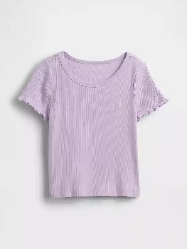 Baby- & Kleinkind-T-Shirt aus geripptem Strick zum Kombinieren