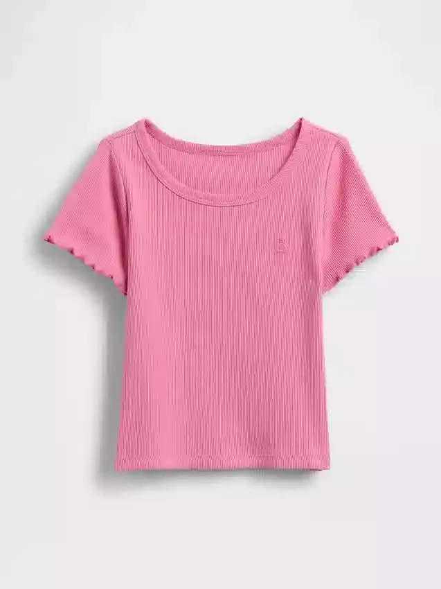 Baby- & Kleinkind-T-Shirt aus geripptem Strick zum Kombinieren