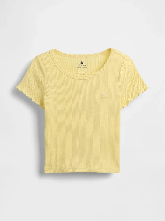 Baby- & Kleinkind-T-Shirt aus geripptem Strick zum Kombinieren