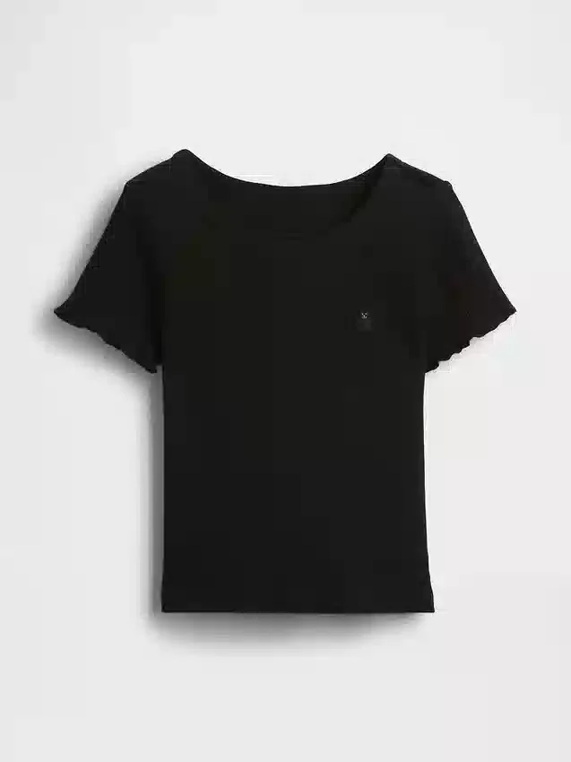 Baby- & Kleinkind-T-Shirt aus geripptem Strick zum Kombinieren