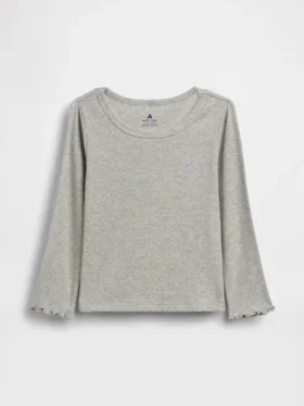 Baby- & Kleinkind-T-Shirt aus geripptem Strick zum Kombinieren