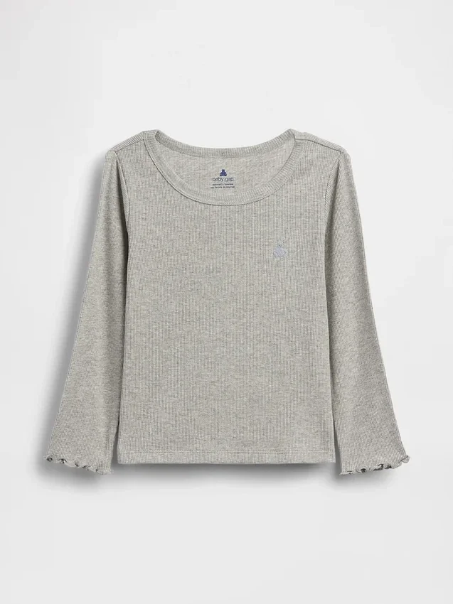 Baby- & Kleinkind-T-Shirt aus geripptem Strick zum Kombinieren