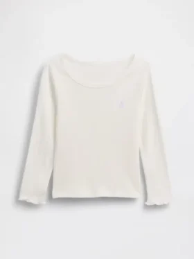 Baby- & Kleinkind-T-Shirt aus geripptem Strick zum Kombinieren