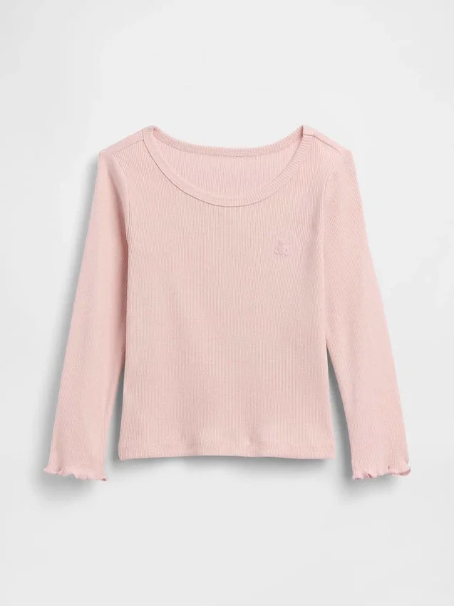 Baby- & Kleinkind-T-Shirt aus geripptem Strick zum Kombinieren