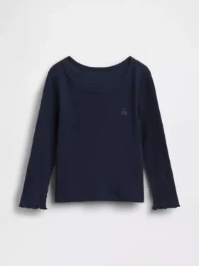 Baby- & Kleinkind-T-Shirt aus geripptem Strick zum Kombinieren