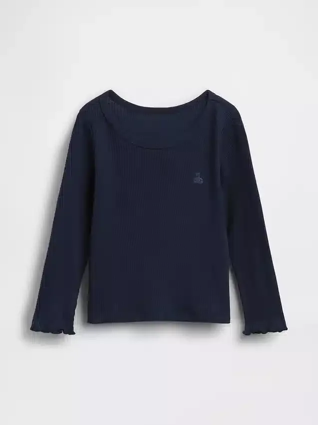 Baby- & Kleinkind-T-Shirt aus geripptem Strick zum Kombinieren