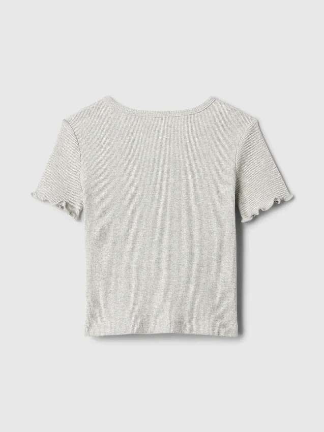 Baby- & Kleinkind-T-Shirt aus geripptem Strick zum Kombinieren