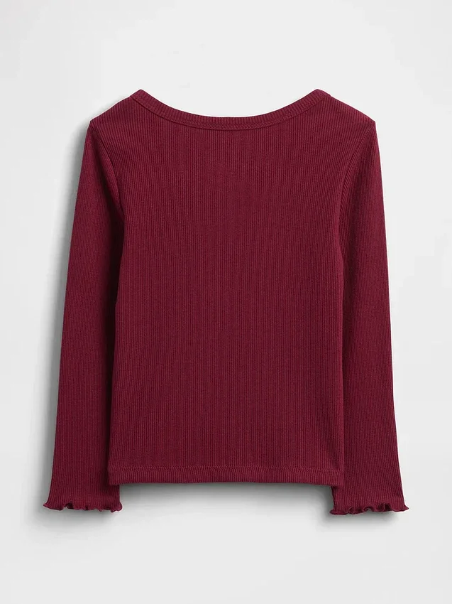 Baby- & Kleinkind-T-Shirt aus geripptem Strick zum Kombinieren