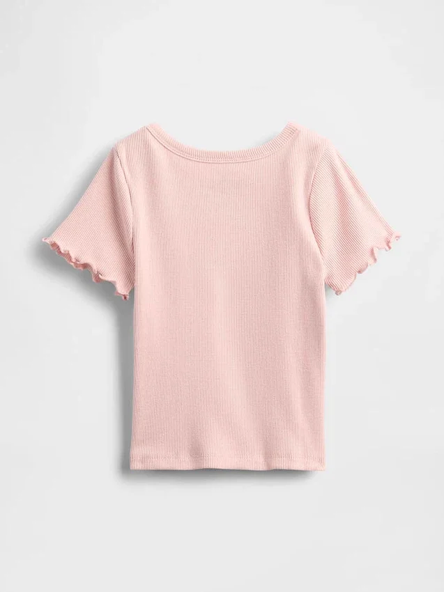 Baby- & Kleinkind-T-Shirt aus geripptem Strick zum Kombinieren