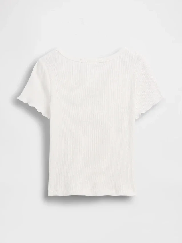 Baby- & Kleinkind-T-Shirt aus geripptem Strick zum Kombinieren