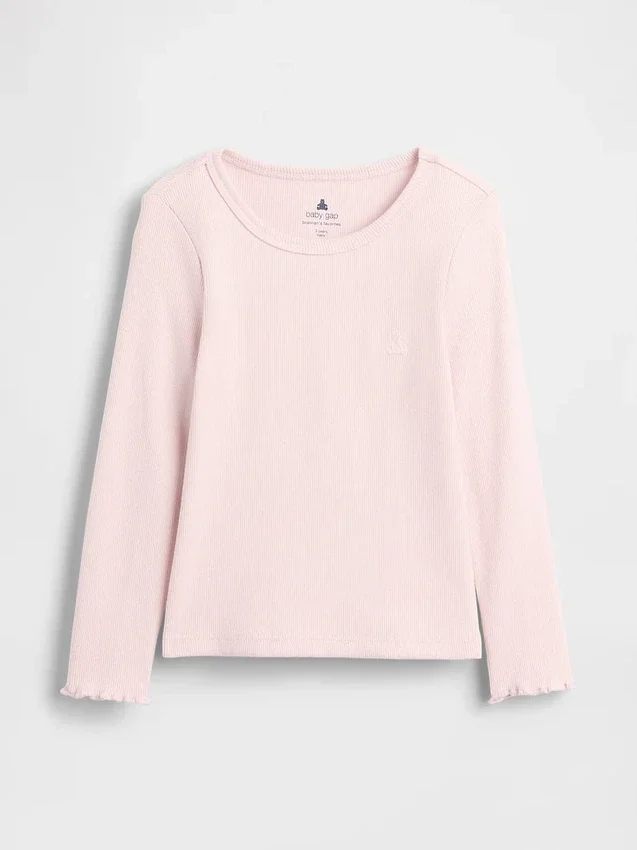 Baby- & Kleinkind-T-Shirt aus geripptem Strick zum Kombinieren