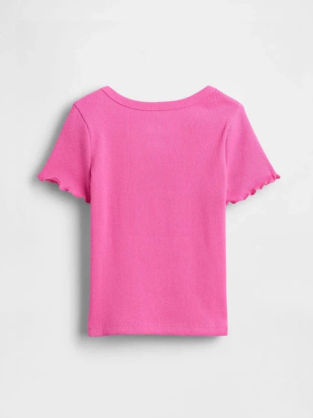 Baby- & Kleinkind-T-Shirt aus geripptem Strick zum Kombinieren