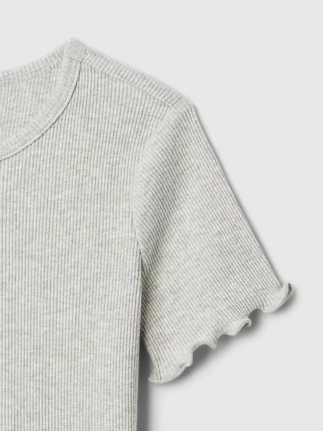 Baby- & Kleinkind-T-Shirt aus geripptem Strick zum Kombinieren