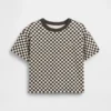 Baby & Kleinkind-T-Shirt im Boxy-Schnitt mit Karomuster