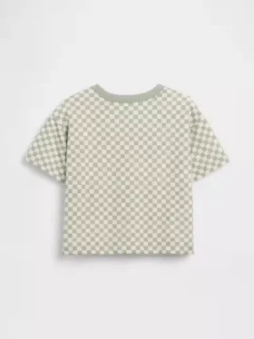 Baby & Kleinkind-T-Shirt im Boxy-Schnitt mit Karomuster
