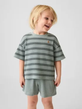 Baby & Kleinkind-T-Shirt im Waffelpiqué-Stil