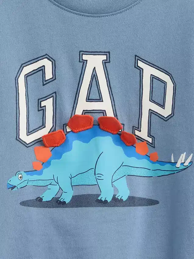 Baby & Kleinkind-T-Shirt mit Dino-Logo
