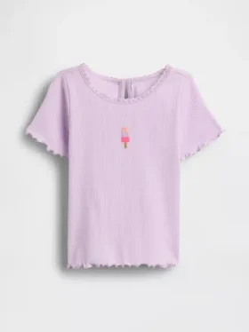 Baby & Kleinkind-T-Shirt mit gesticktem Eis-Motiv