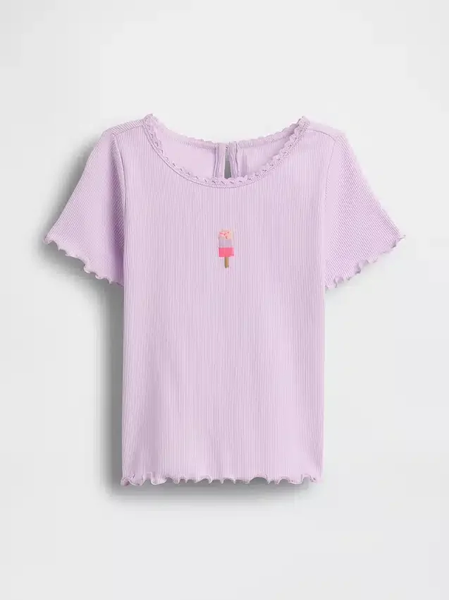 Baby & Kleinkind-T-Shirt mit gesticktem Eis-Motiv